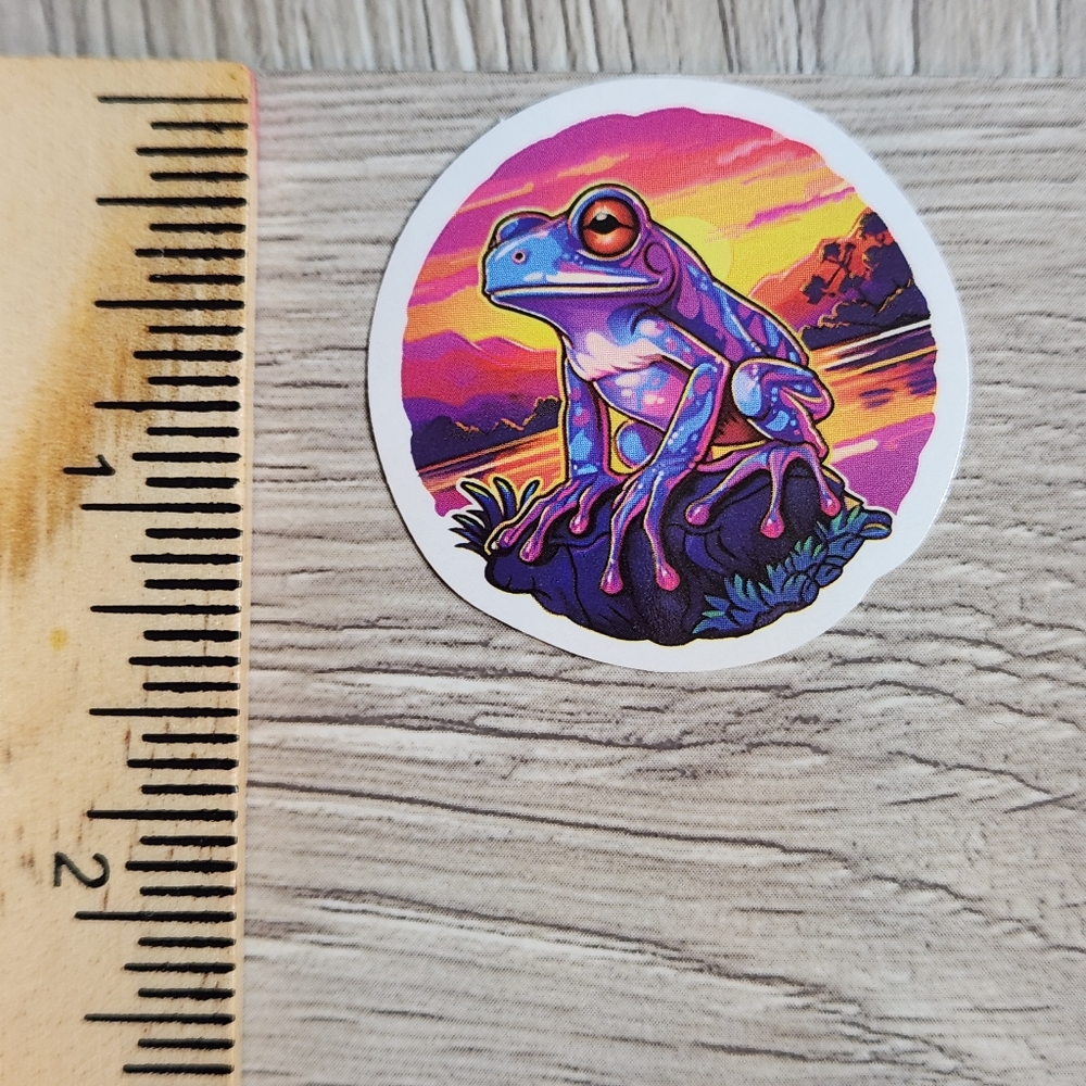 10 for $10 Funky Frog Stickers Decals Psychedelic Frogs Animal Sticker